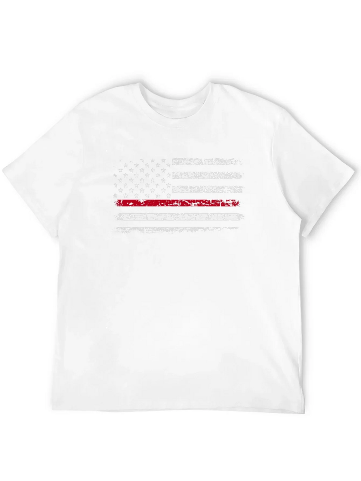 Thin Red Line American Flag Distressed Graphic Tee product image 11