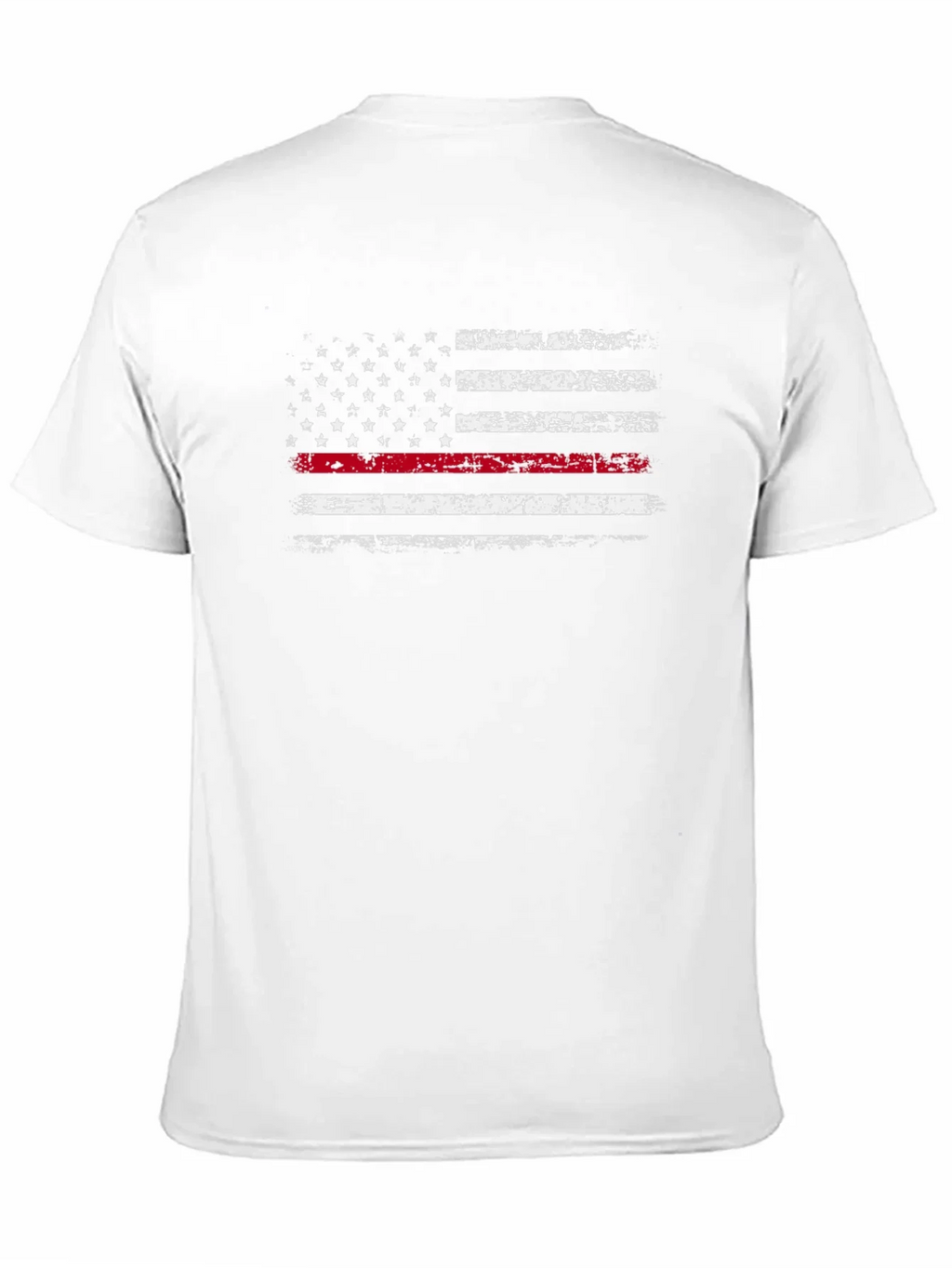 Thin Red Line American Flag Distressed Graphic Tee product image 10