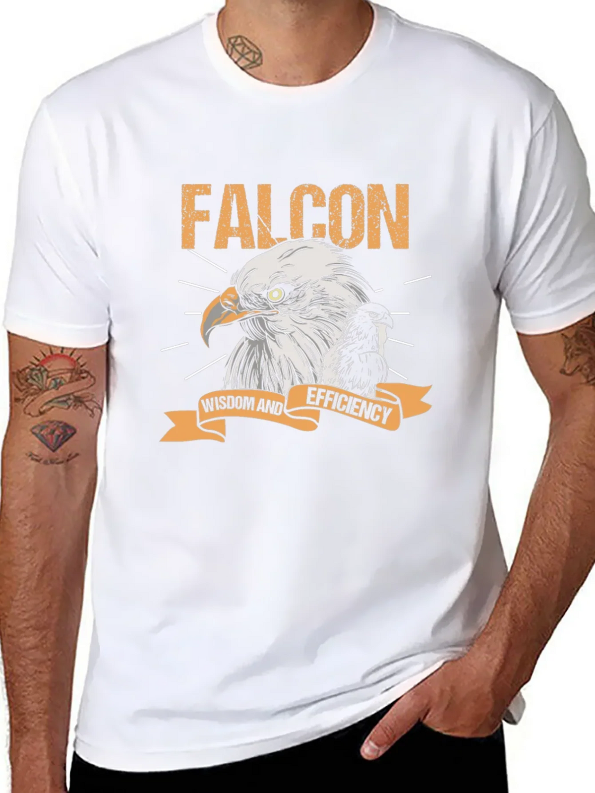 Falcon Wisdom & Efficiency Graphic Tee - Black product image 7