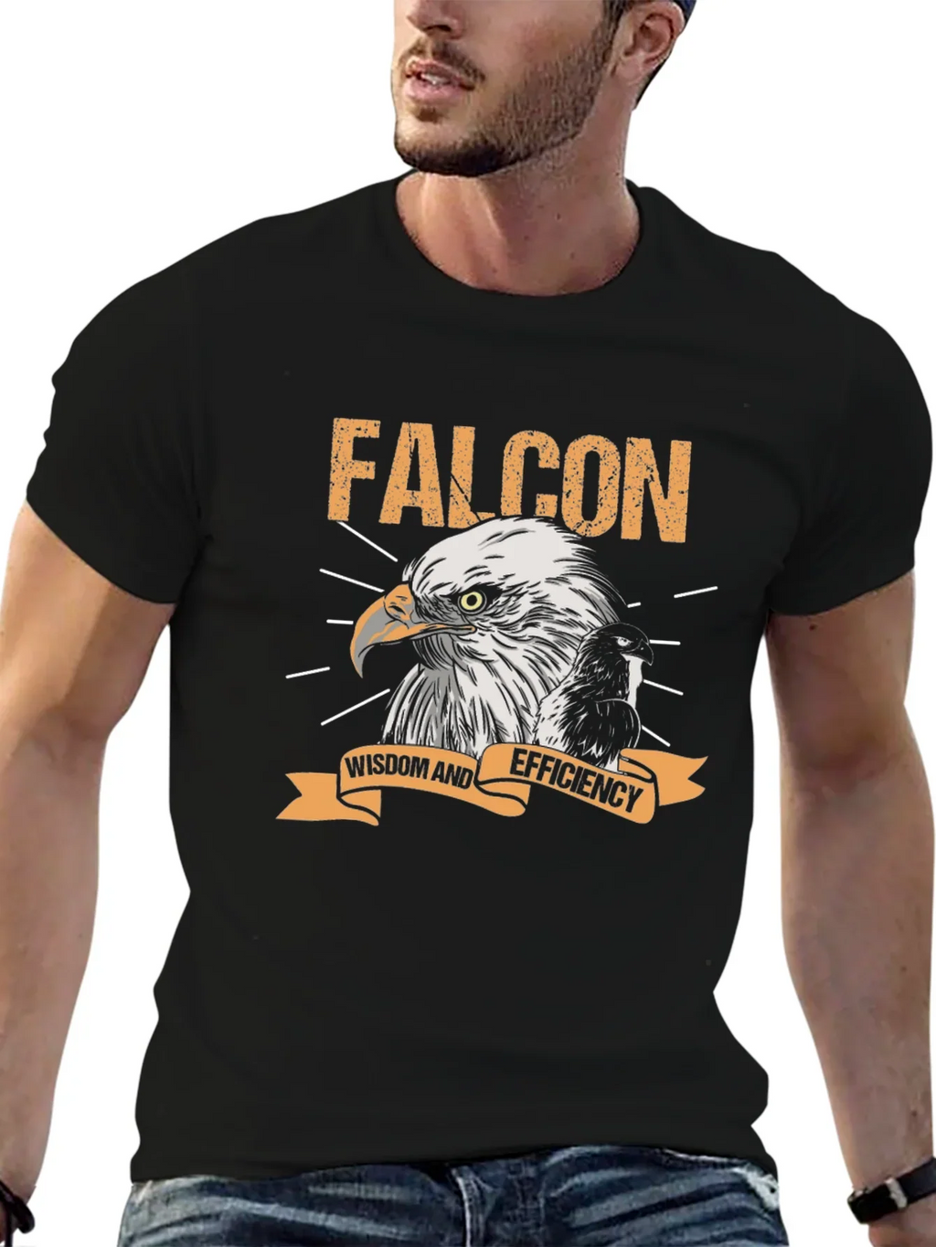 Falcon Wisdom & Efficiency Graphic Tee - Black product image 6