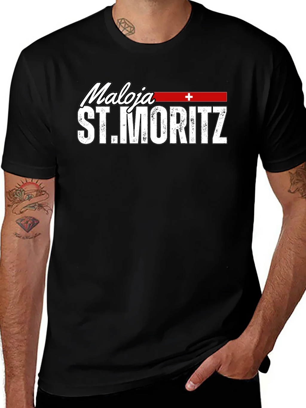 Maloja St. Moritz T-Shirt - Black Graphic Tee product image 1