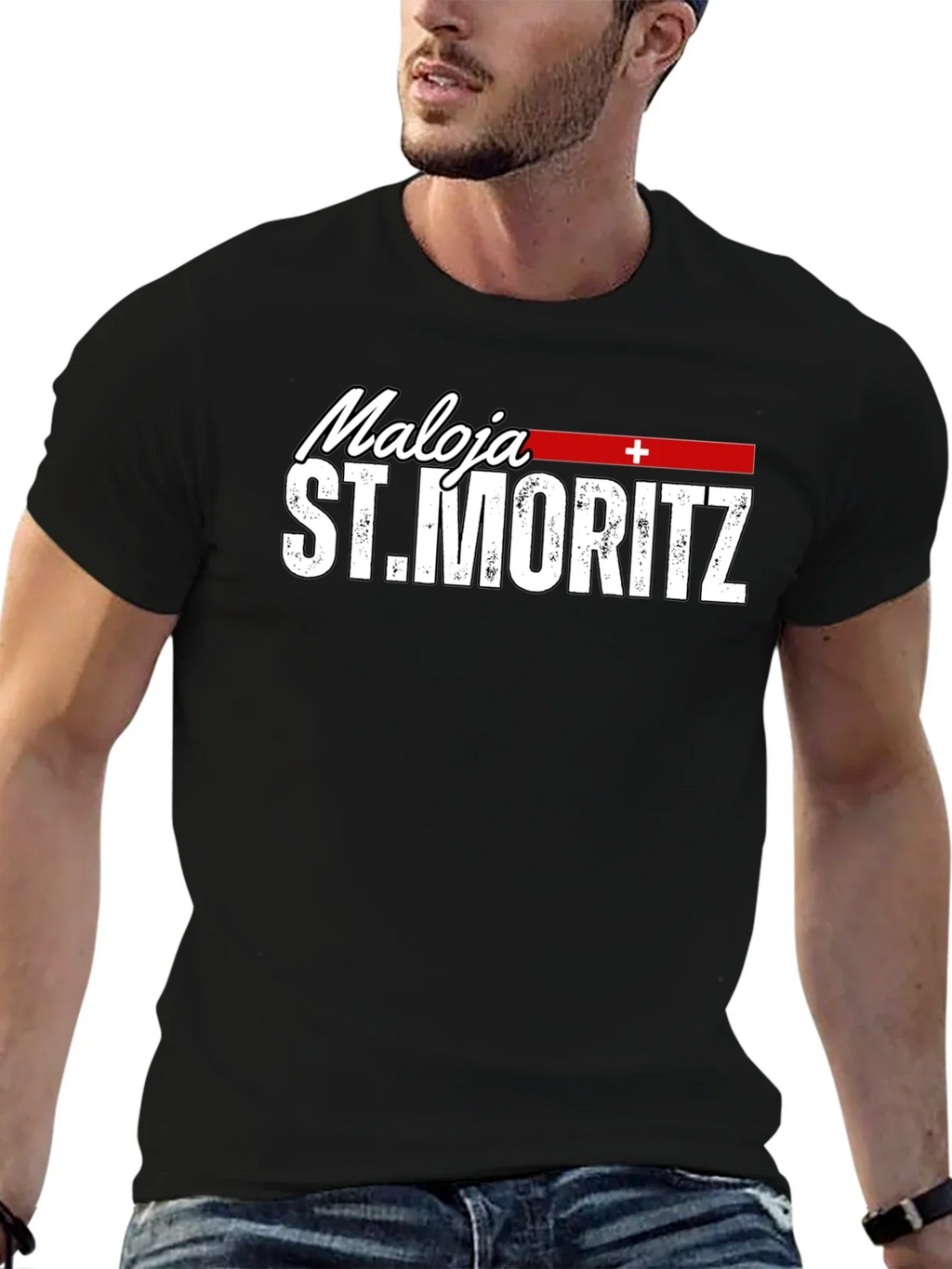 Maloja St. Moritz T-Shirt - Black Graphic Tee product image 6