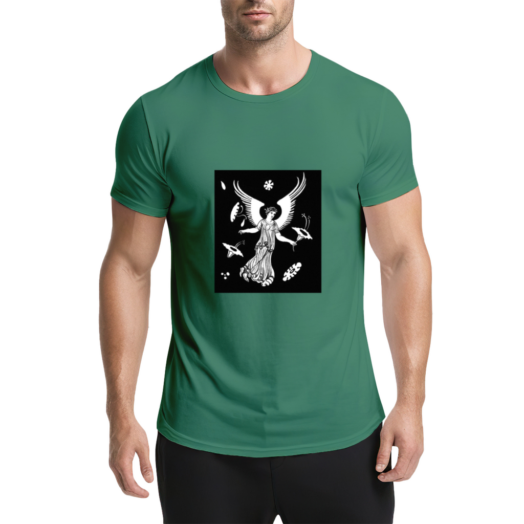 Winged Goddess Surreal Graphic Tee - Vintage Monochrome product image 11