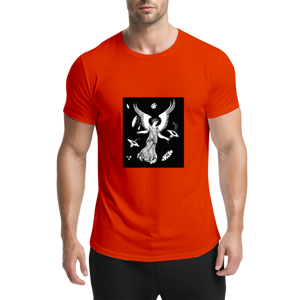 Winged Goddess Surreal Graphic Tee - Vintage Monochrome product image 15