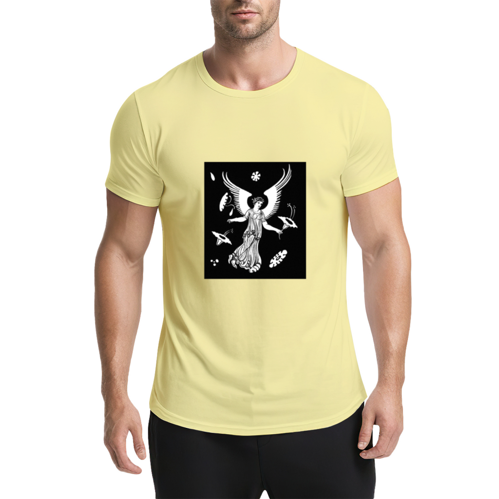 Winged Goddess Surreal Graphic Tee - Vintage Monochrome product image 20