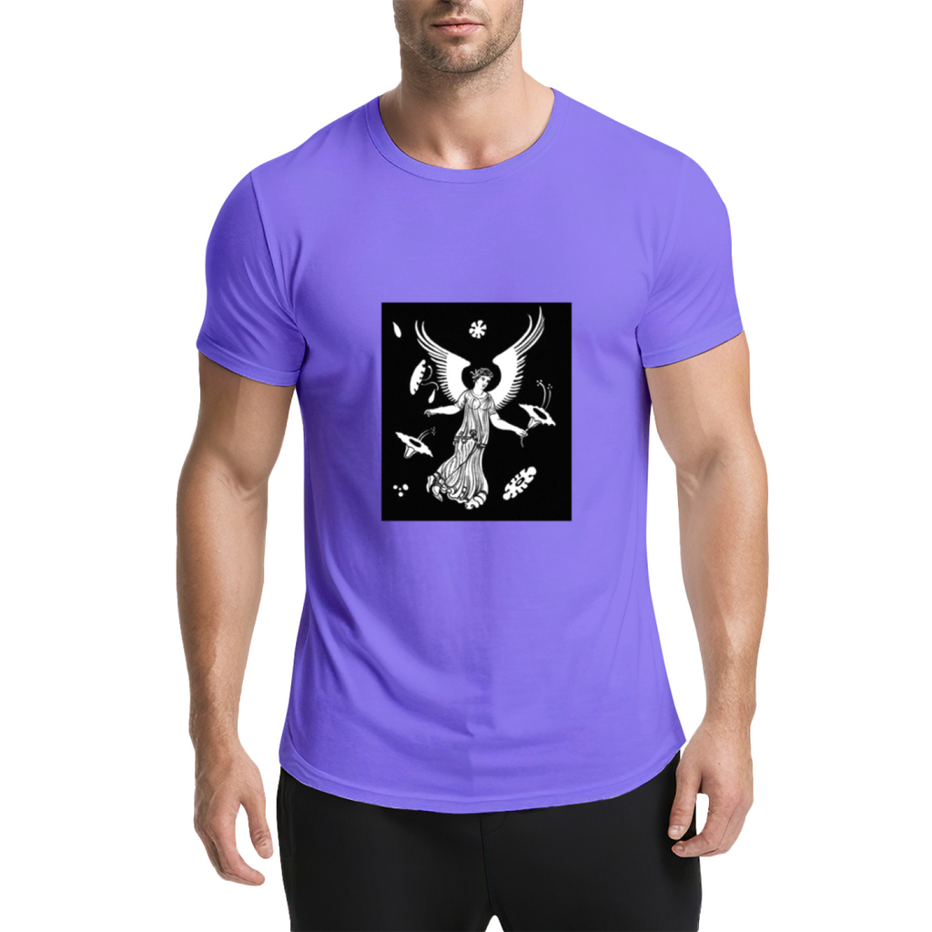 Winged Goddess Surreal Graphic Tee - Vintage Monochrome product image 17