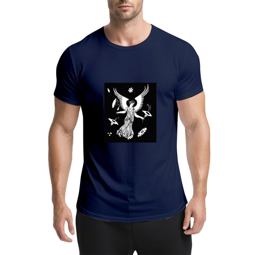 Winged Goddess Surreal Graphic Tee - Vintage Monochrome product image 19
