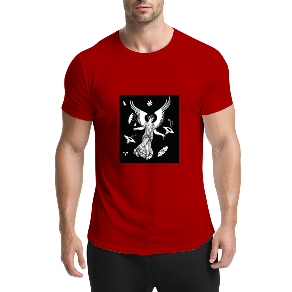 Winged Goddess Surreal Graphic Tee - Vintage Monochrome product image 14