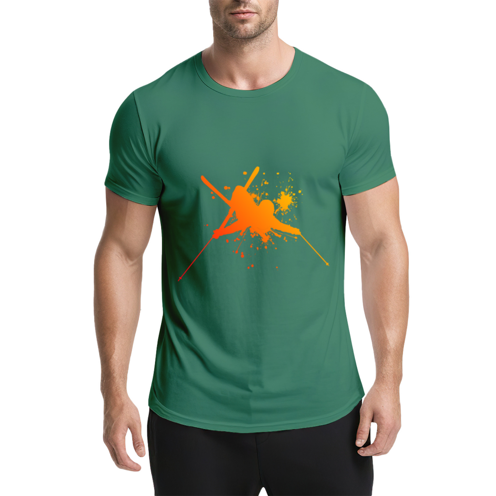 Martial Arts Flying Kick Paint Splatter Silhouette Graphic product image 1