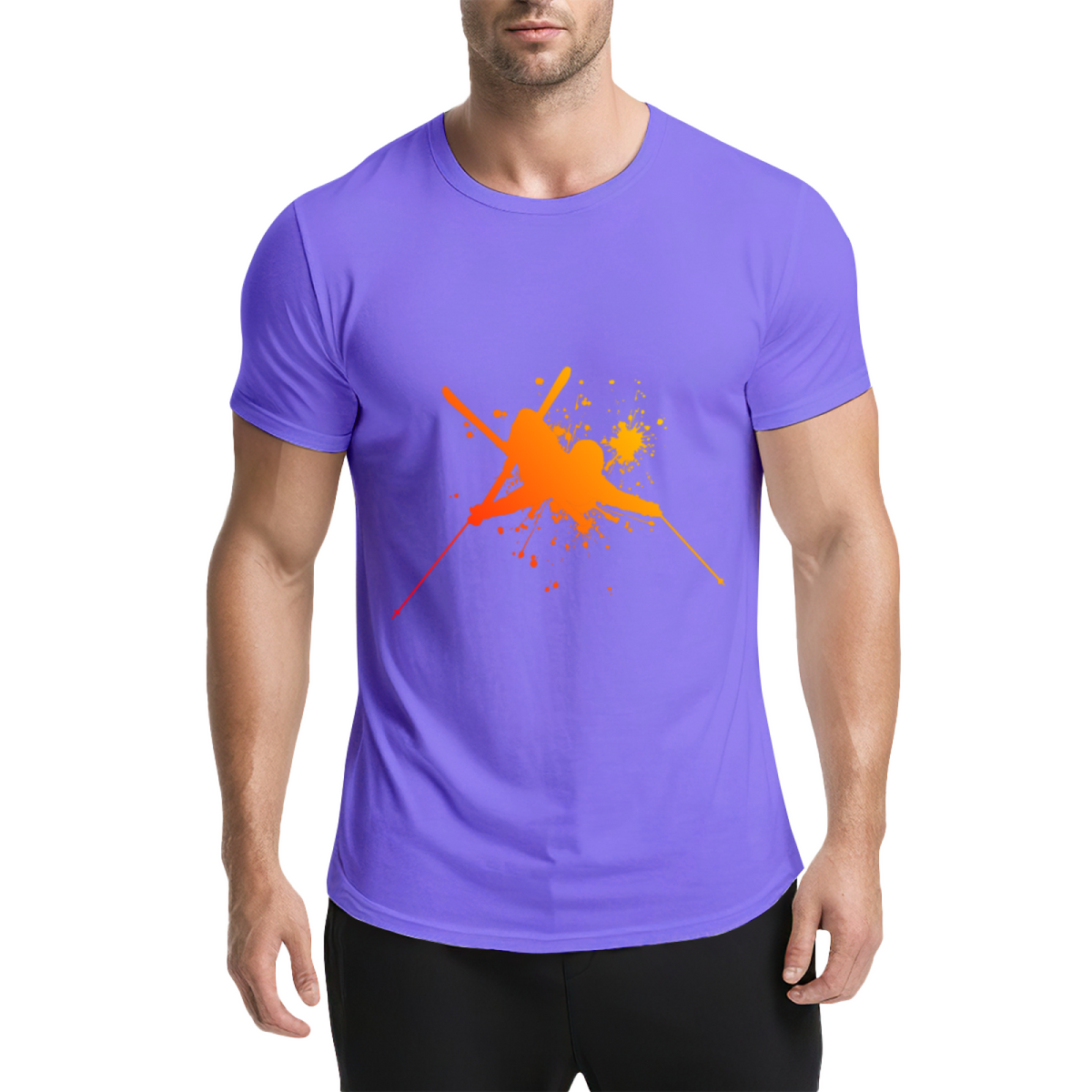 Martial Arts Flying Kick Paint Splatter Silhouette Graphic product image 17