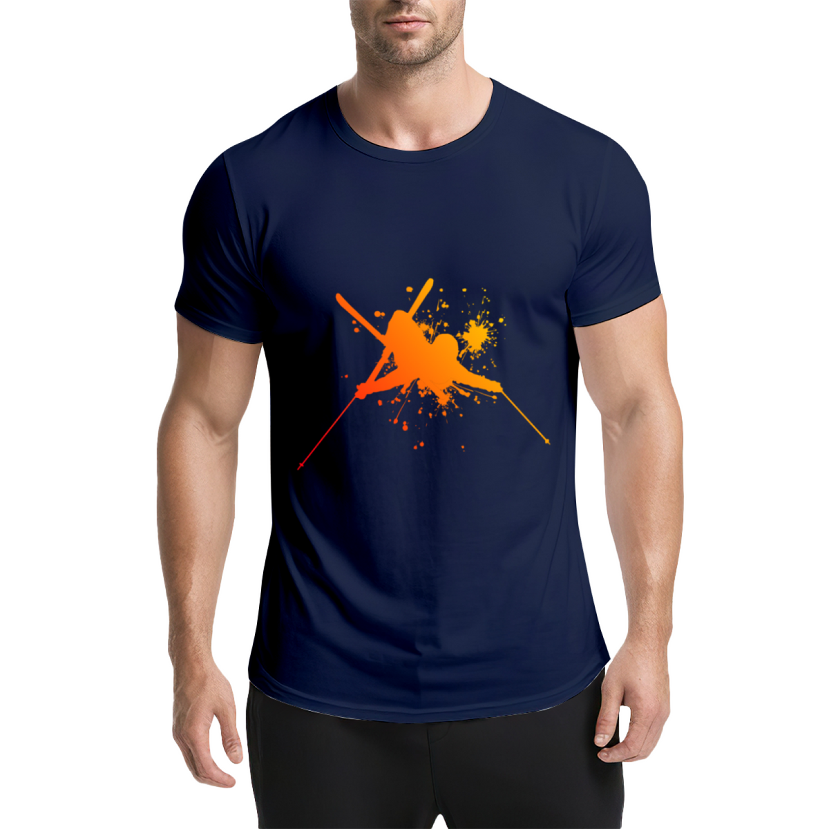 Martial Arts Flying Kick Paint Splatter Silhouette Graphic product image 19