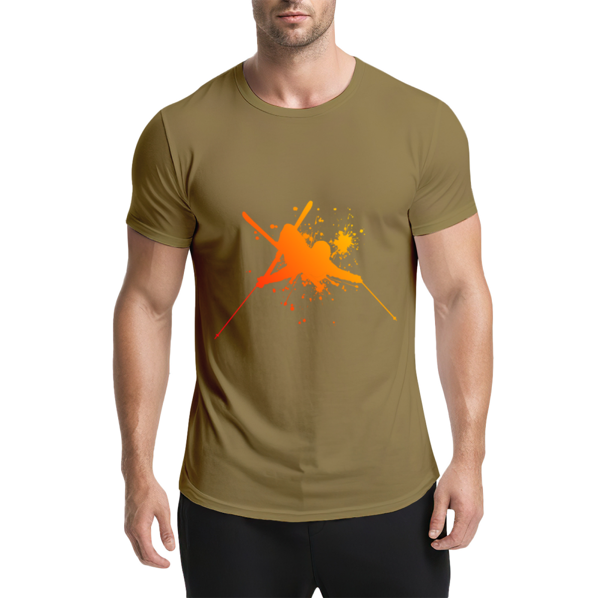 Martial Arts Flying Kick Paint Splatter Silhouette Graphic product image 13