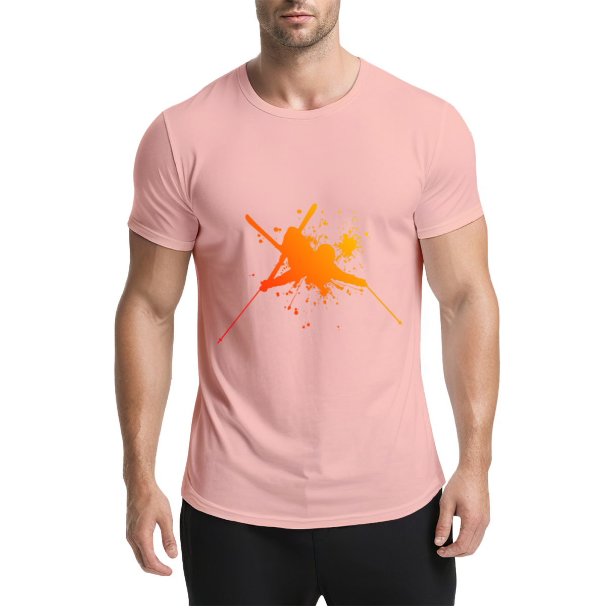 Martial Arts Flying Kick Paint Splatter Silhouette Graphic product image 12