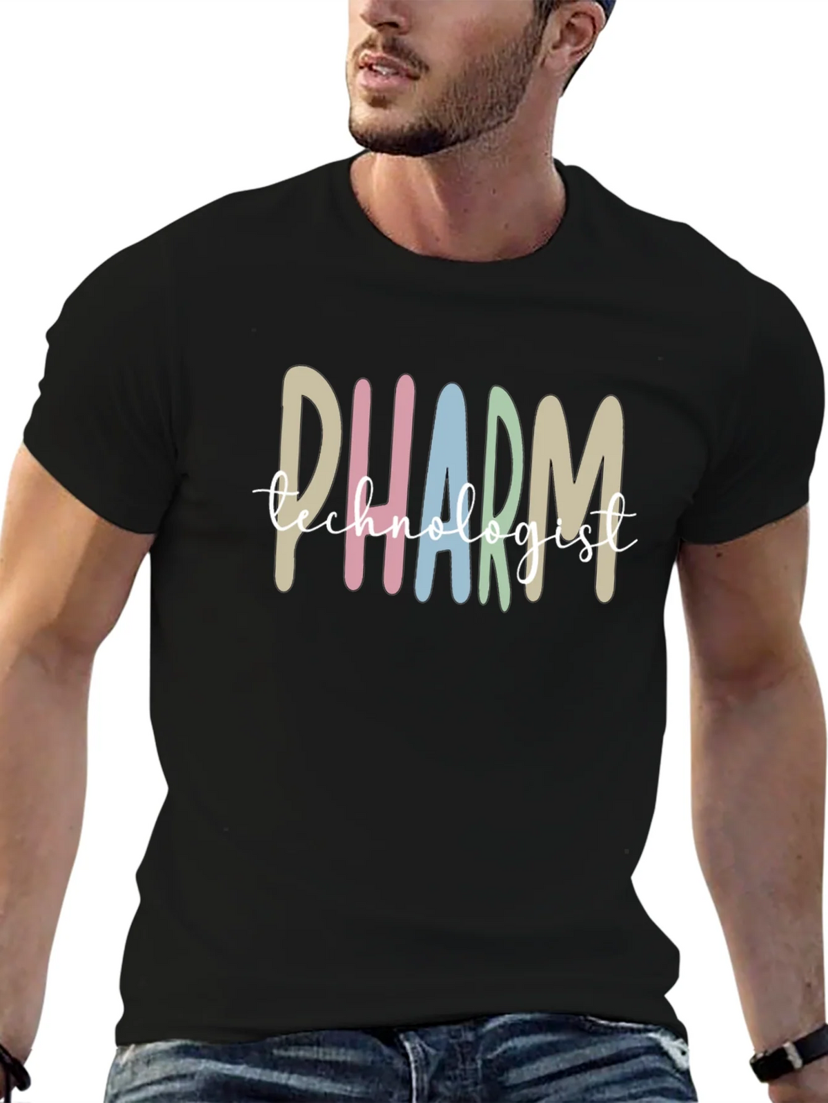 Pharm Technologist Black T-Shirt product image 6