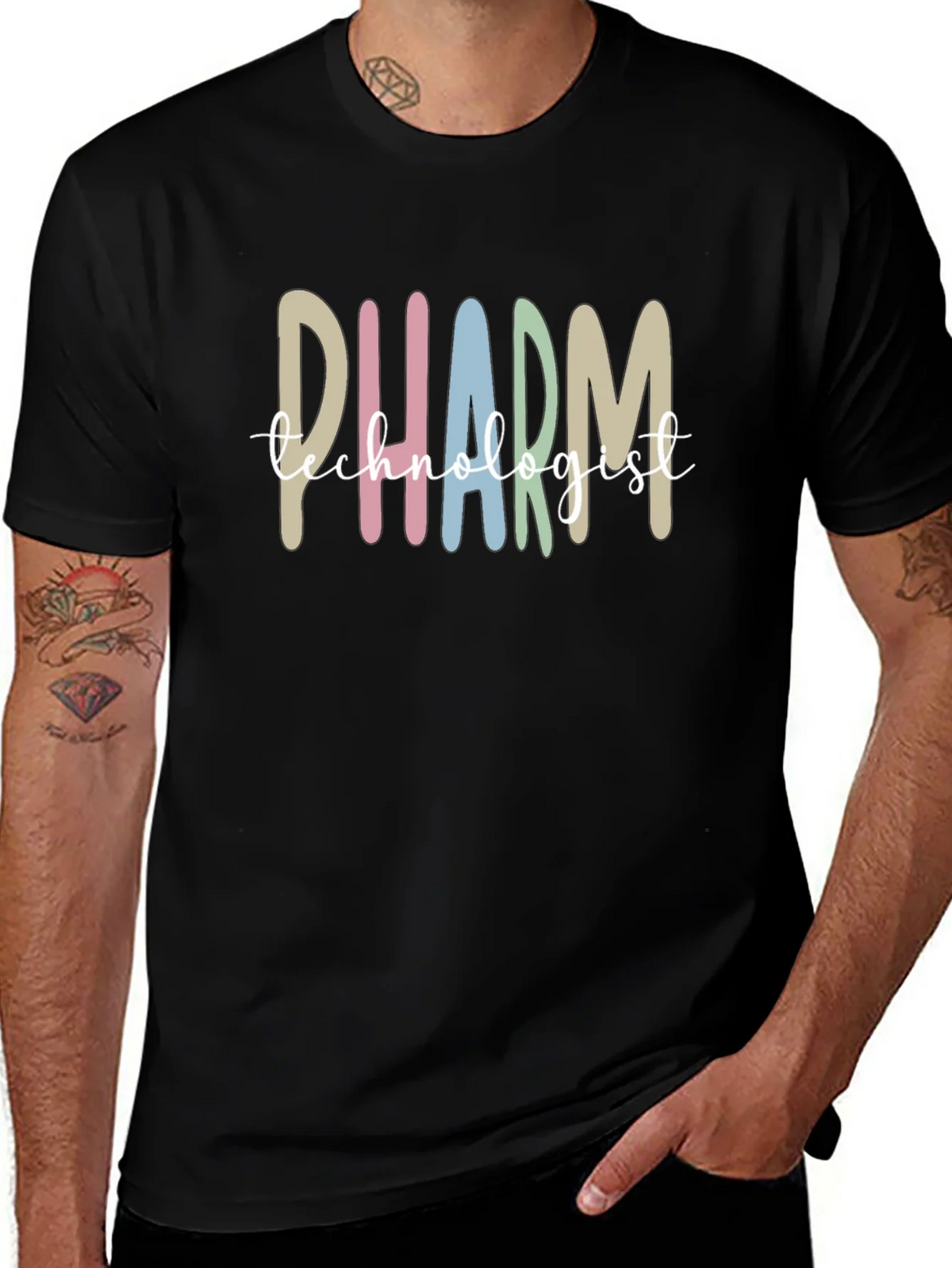 Pharm Technologist Black T-Shirt product image 1