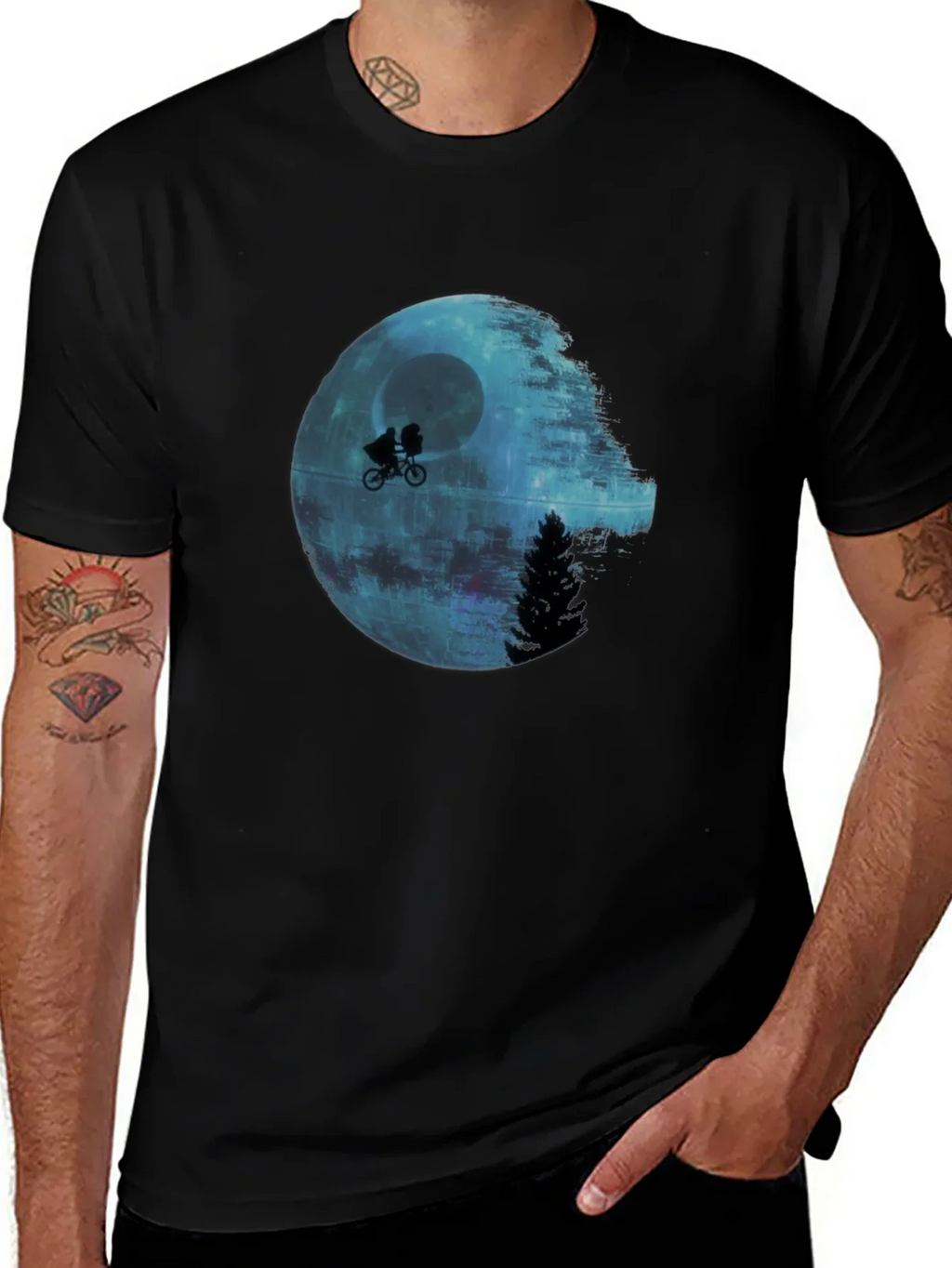 Star Wars Death E.T. Parody Black T-Shirt product image 1