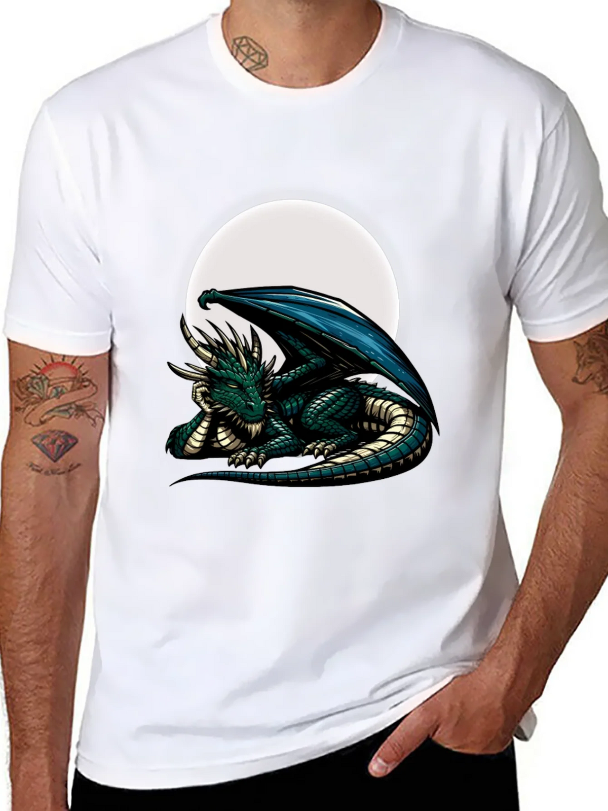 Dragon Moon Graphic Tee - Fantasy T-Shirt product image 7