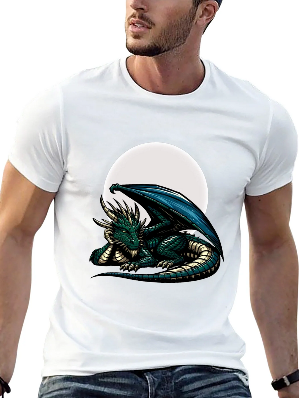 Dragon Moon Graphic Tee - Fantasy T-Shirt product image 12