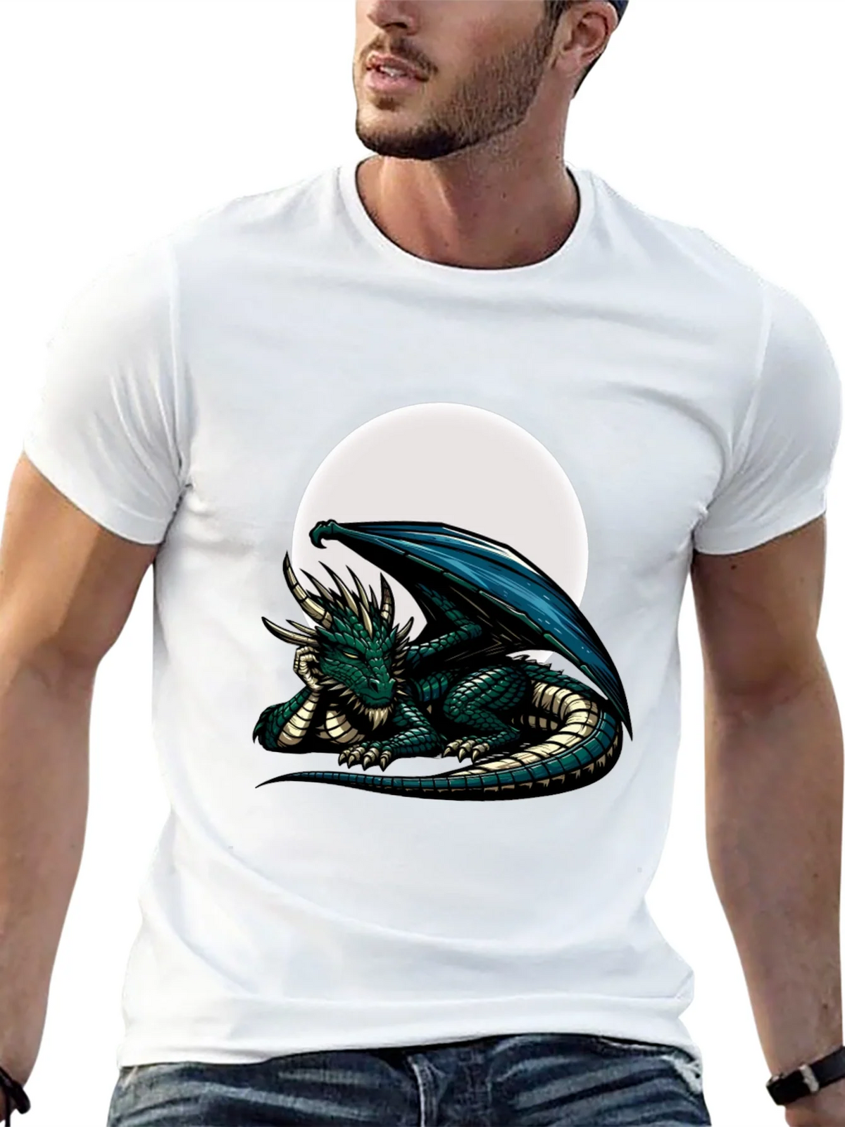 Dragon Moon Graphic Tee - Fantasy T-Shirt product image 12