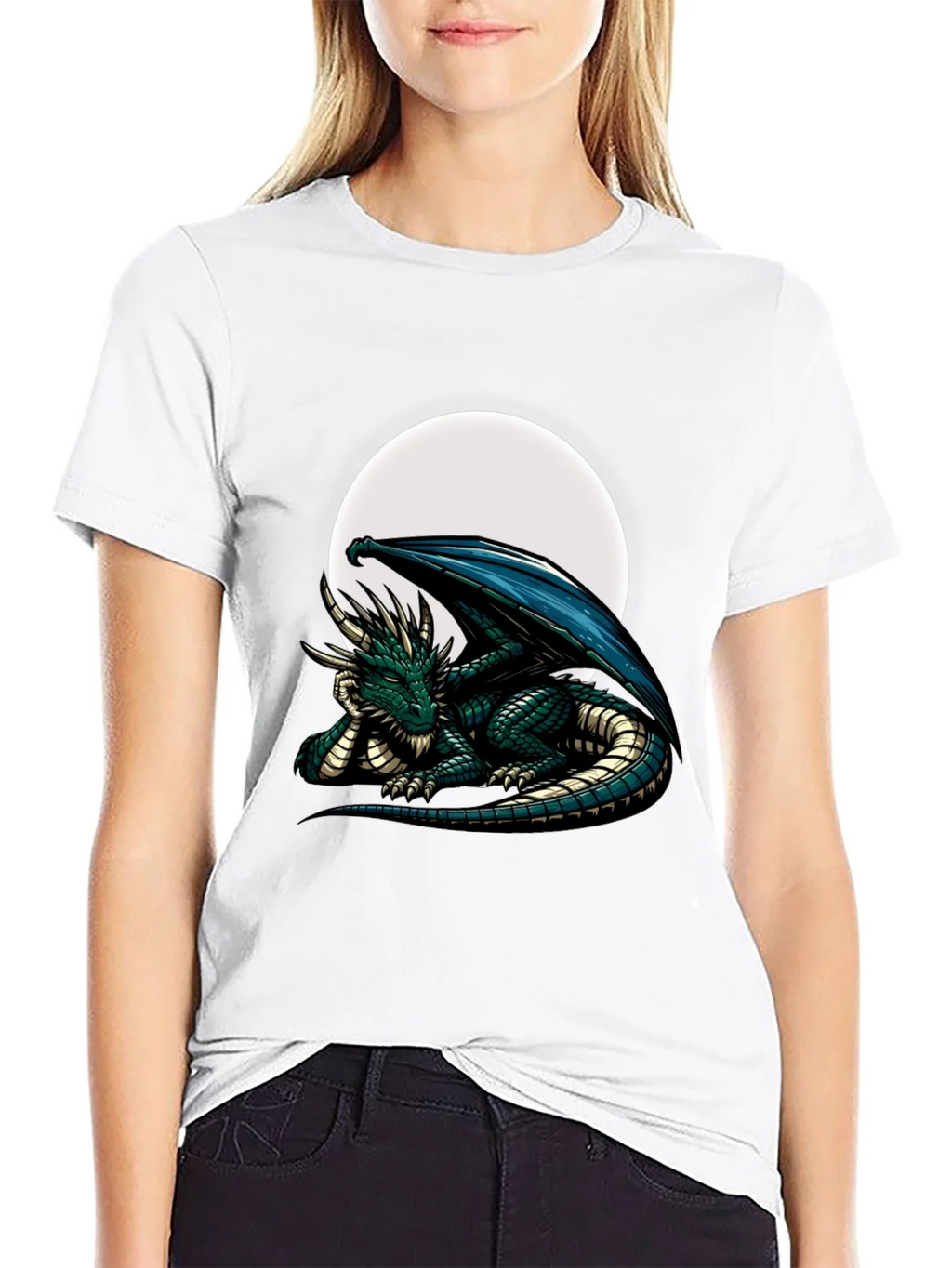 Dragon Moon Graphic Tee - Fantasy T-Shirt product image 8
