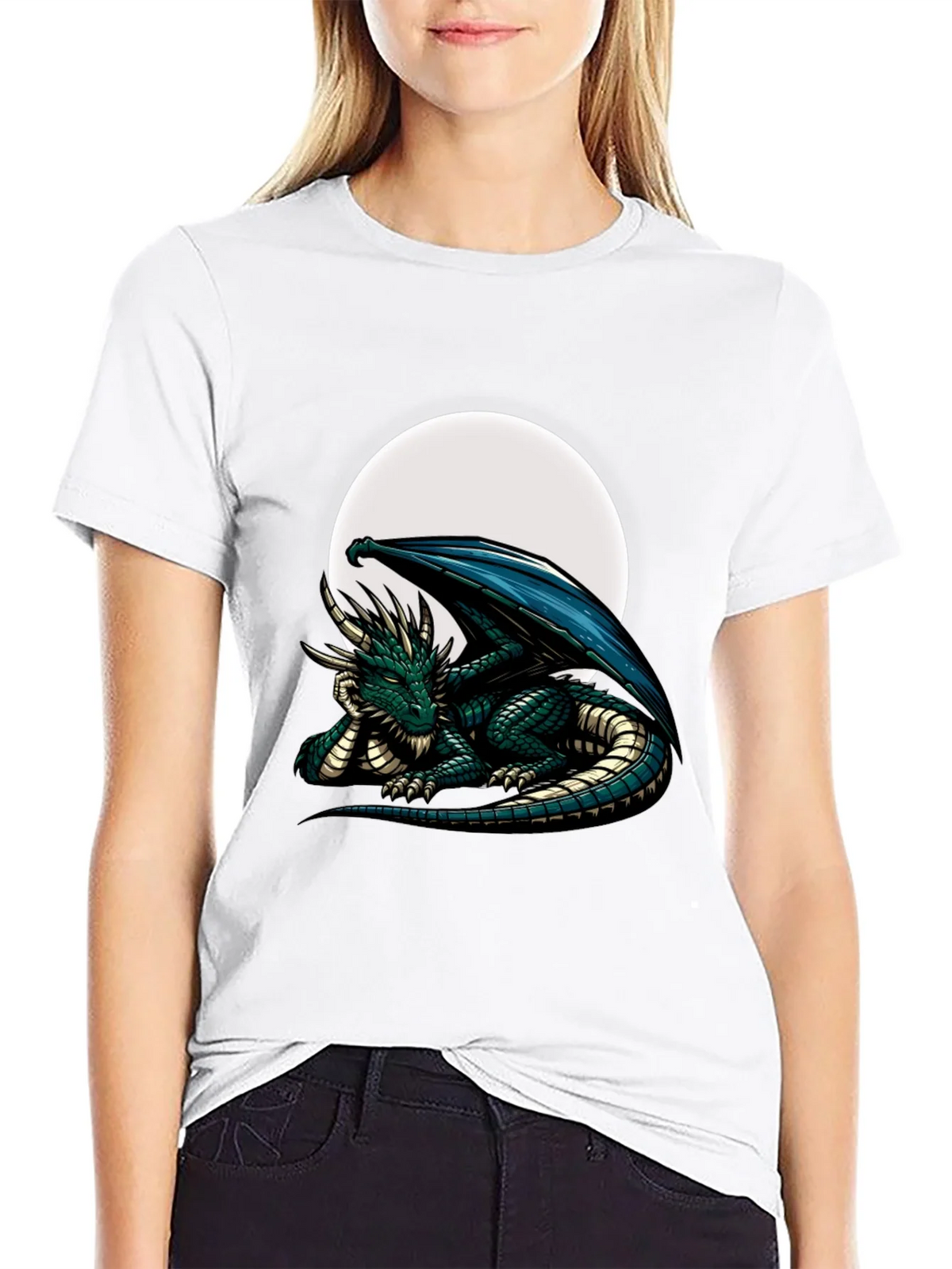 Dragon Moon Graphic Tee - Fantasy T-Shirt product image 8