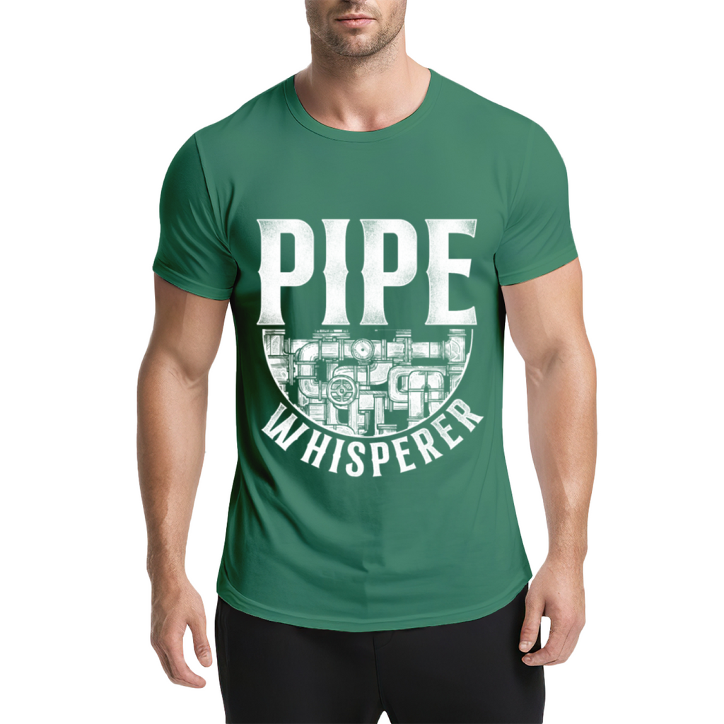 Pipe Whisperer Graphic Tee: Industrial Plumbing Pipes product image 12