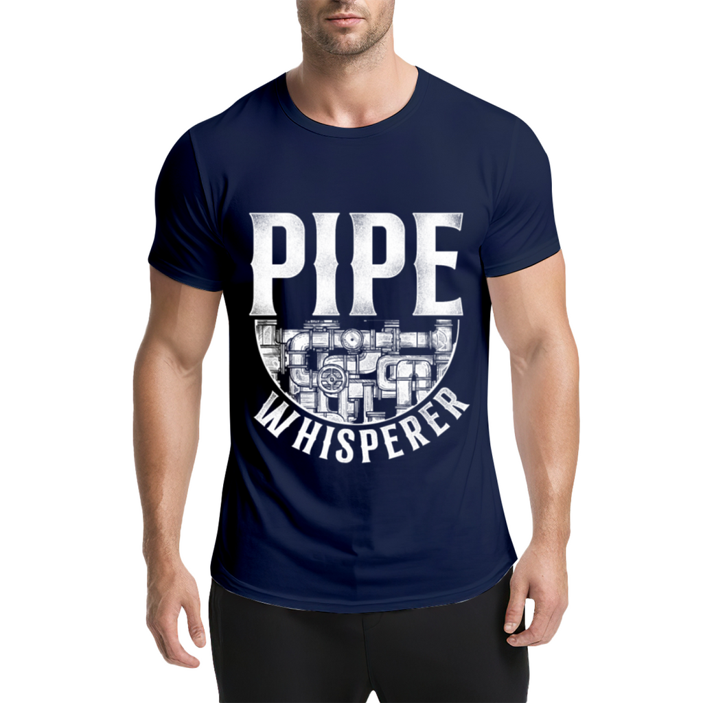 Pipe Whisperer Graphic Tee: Industrial Plumbing Pipes product image 19