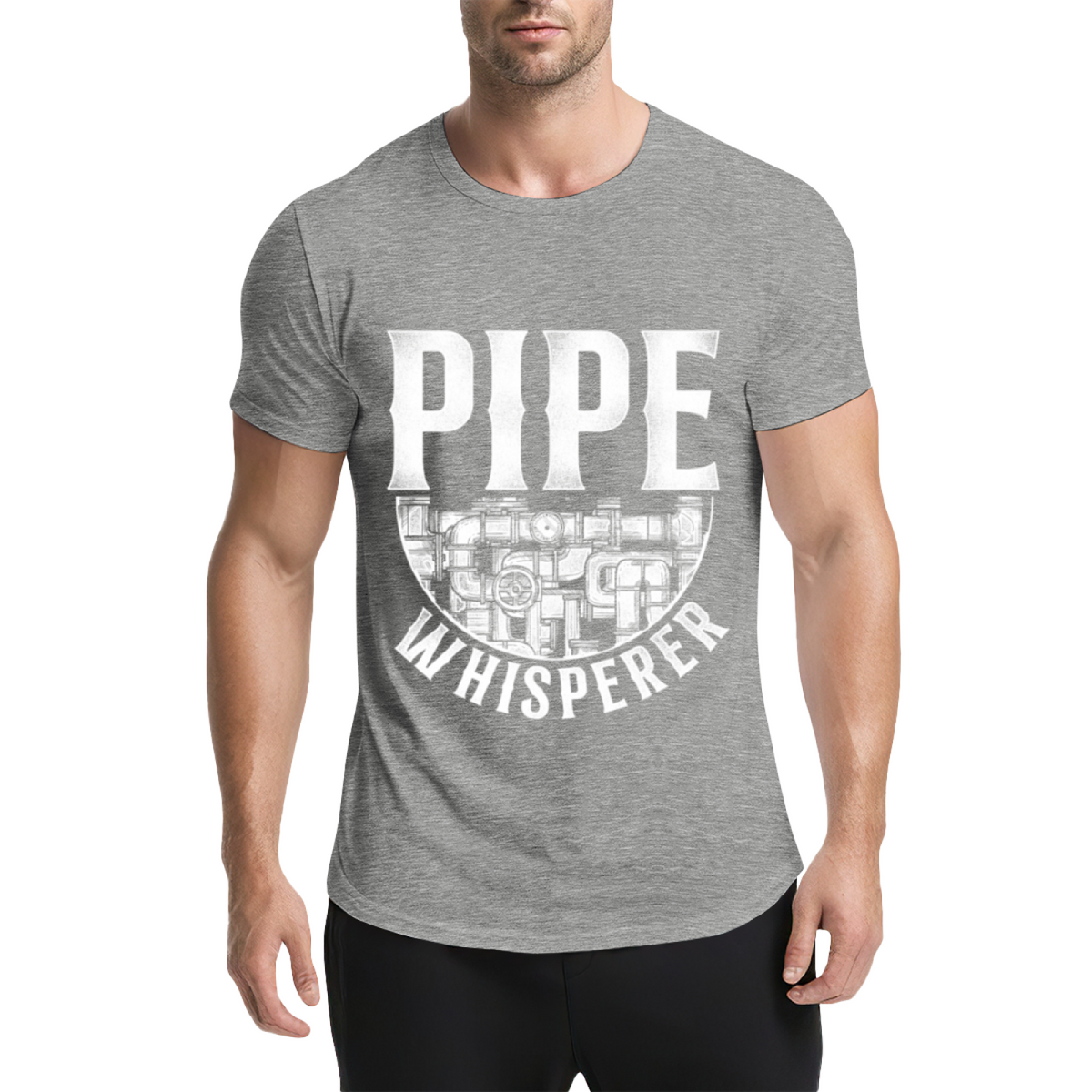 Pipe Whisperer Graphic Tee: Industrial Plumbing Pipes product image 17