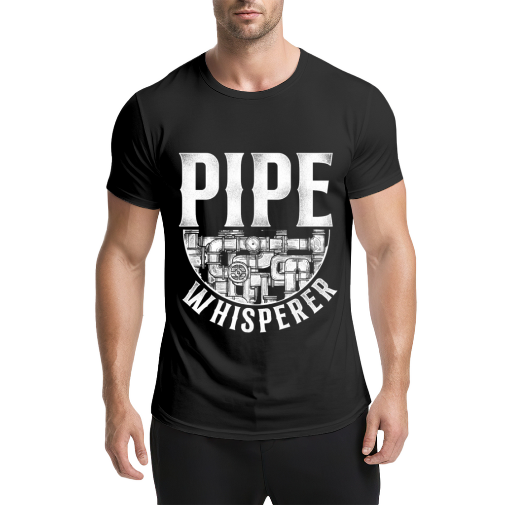 Pipe Whisperer Graphic Tee: Industrial Plumbing Pipes product image 9