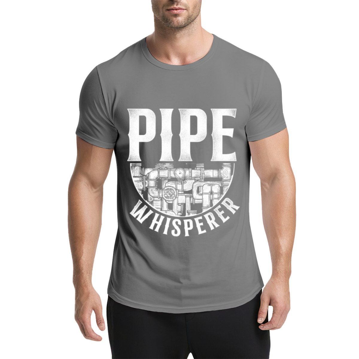 Pipe Whisperer Graphic Tee: Industrial Plumbing Pipes product image 11