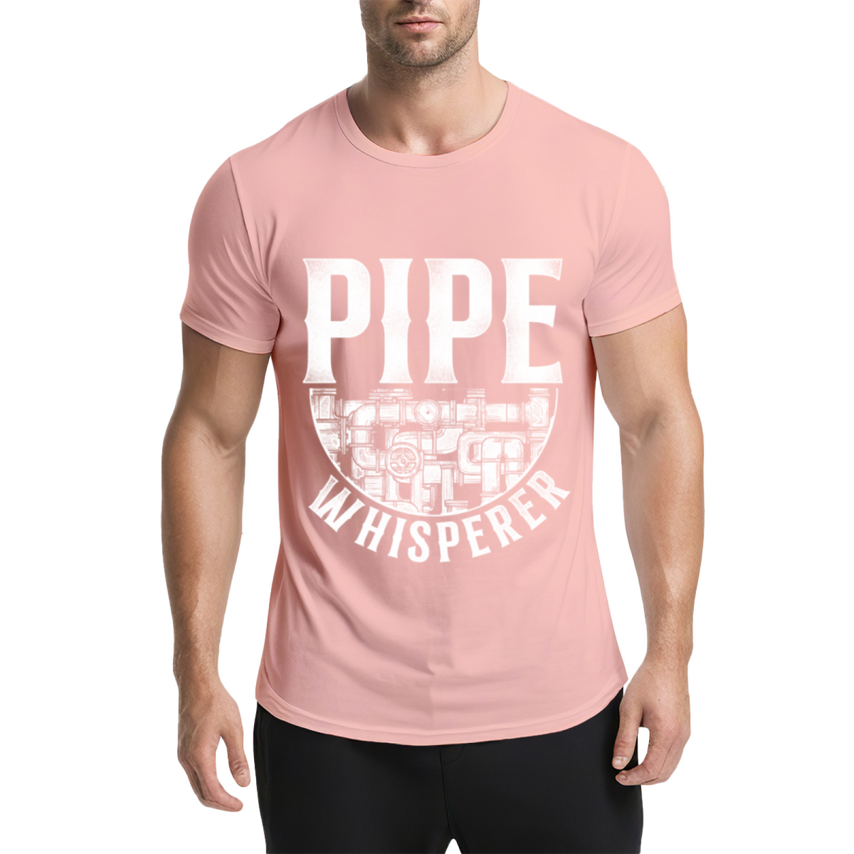 Pipe Whisperer Graphic Tee: Industrial Plumbing Pipes product image 13