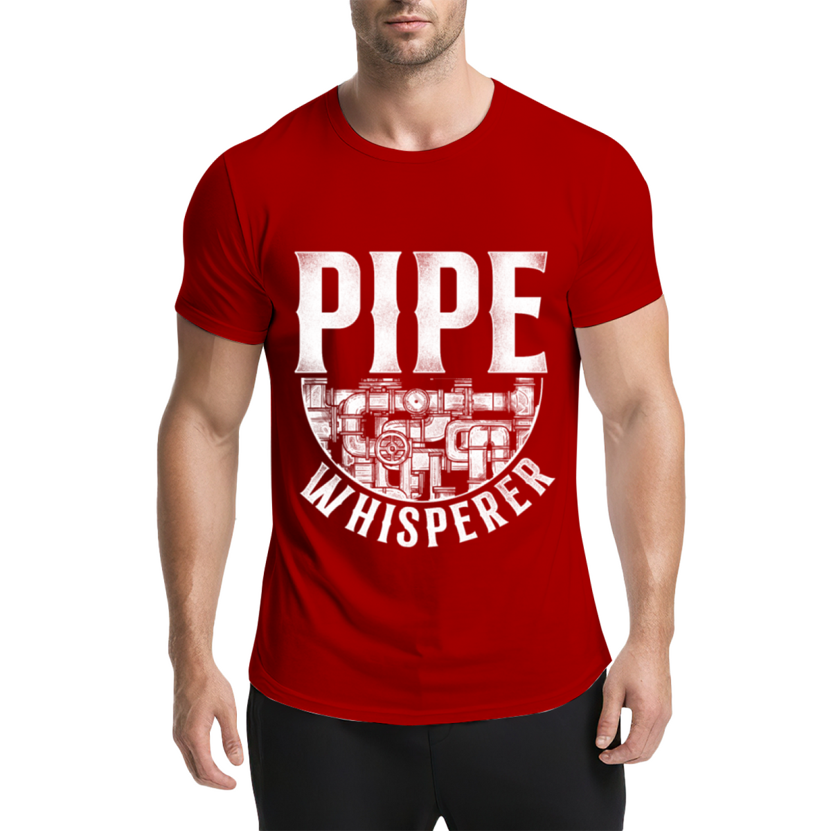 Pipe Whisperer Graphic Tee: Industrial Plumbing Pipes product image 15