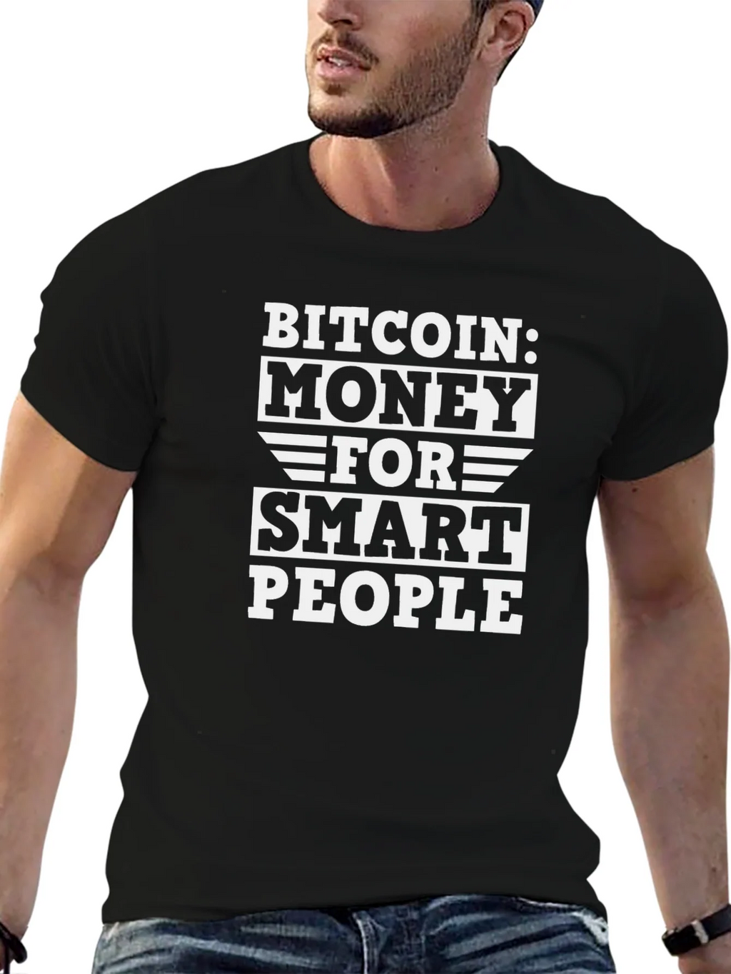 Bitcoin Money For Smart People Black T-Shirt product image 6