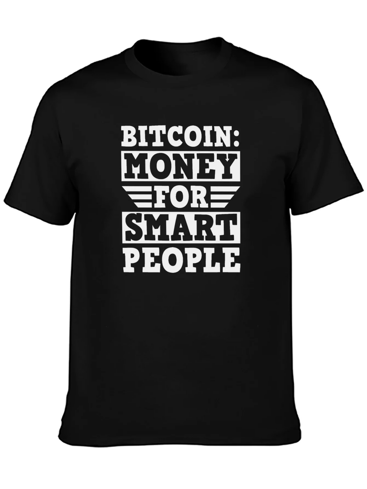 Bitcoin Money For Smart People Black T-Shirt product image 3