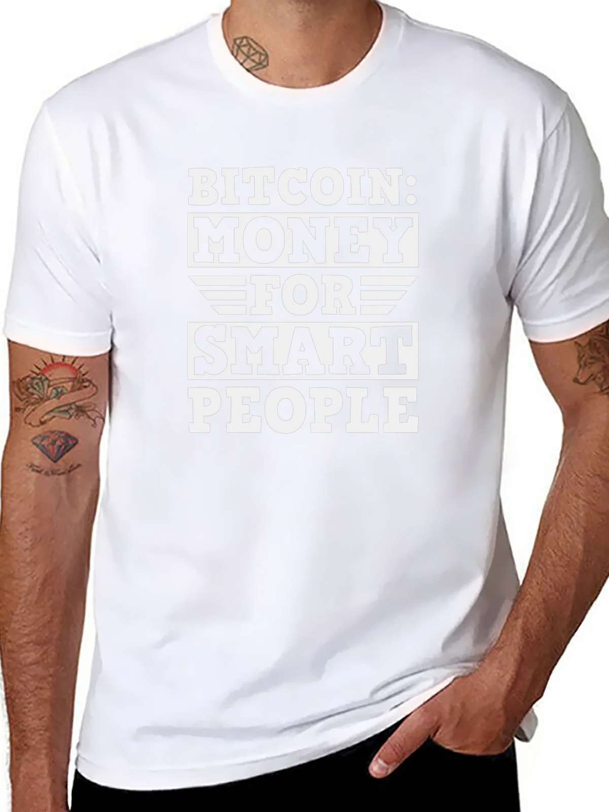 Bitcoin Money For Smart People Black T-Shirt product image 7
