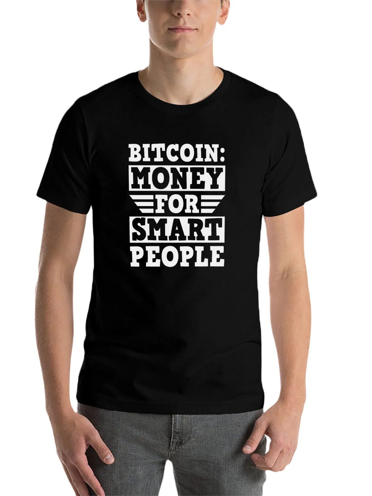 Bitcoin Money For Smart People Black T-Shirt product image 4