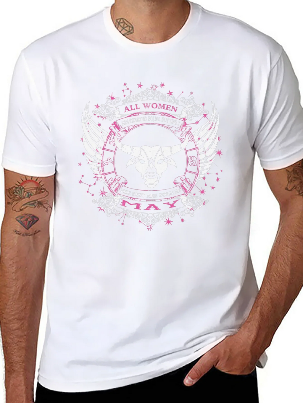 Women Born in May Zodiac Taurus T-Shirt product image 7