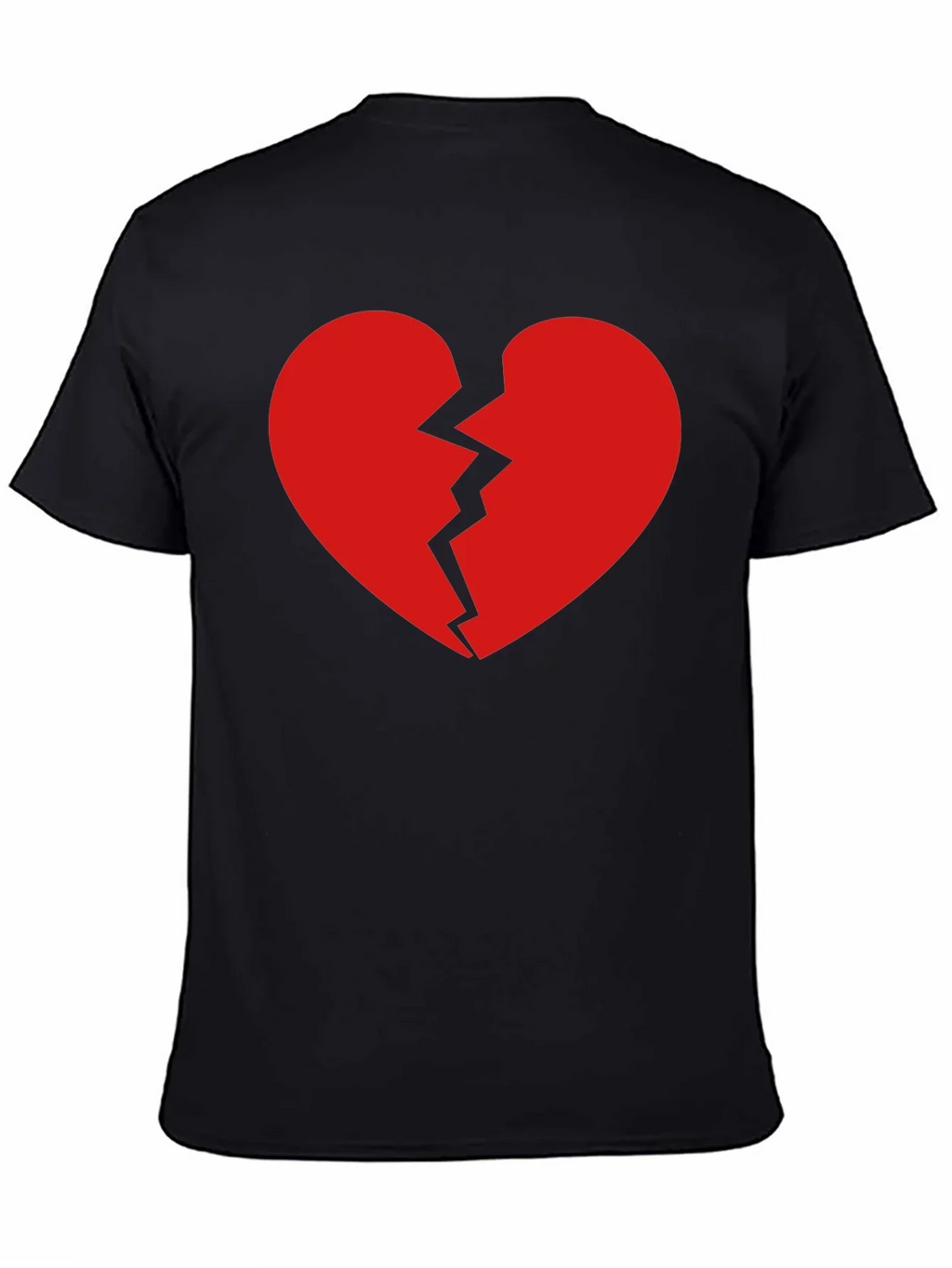 Broken Heart Graphic Tee - Black Cotton T-Shirt product image 4