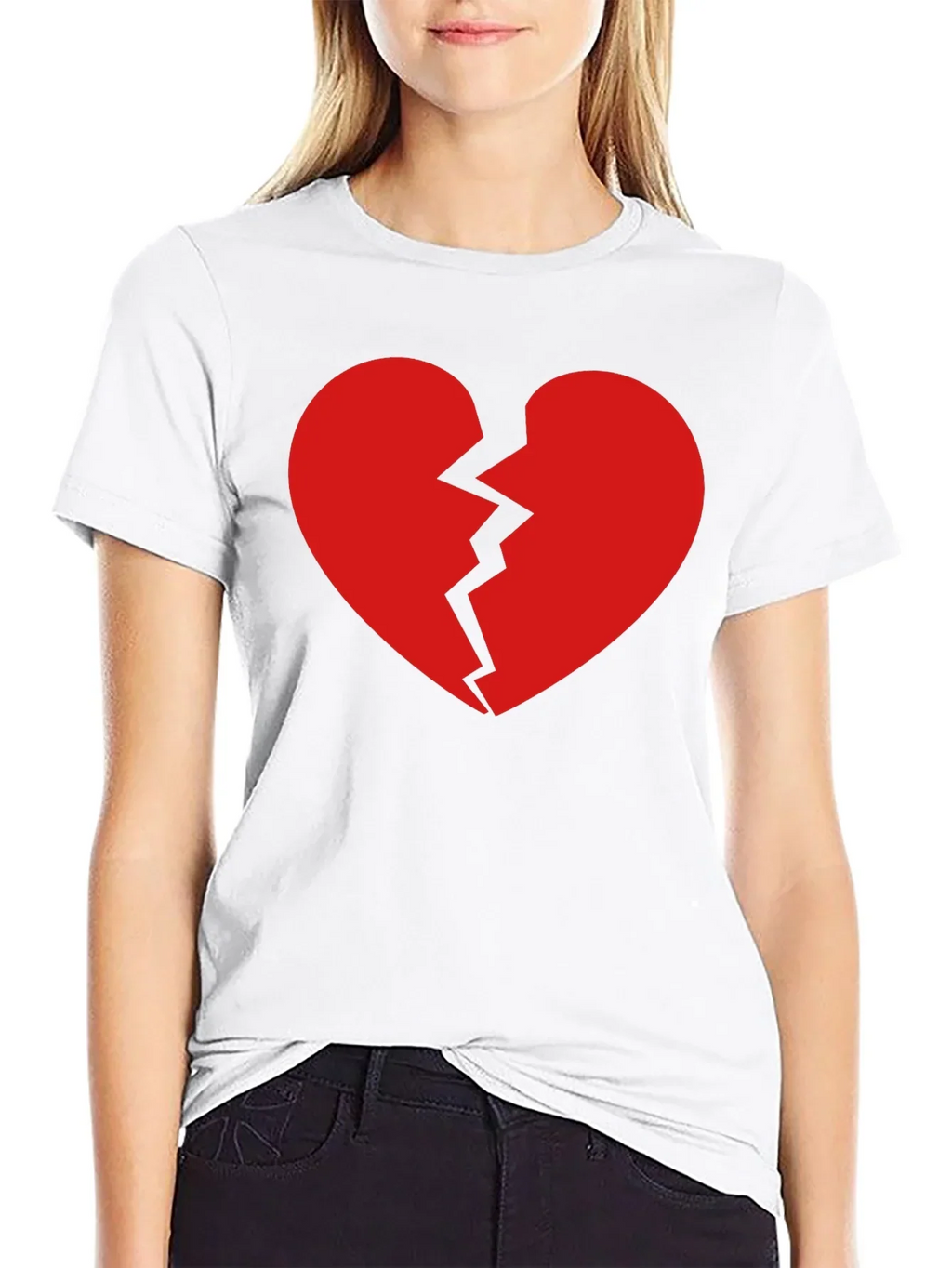 Broken Heart Graphic Tee - Black Cotton T-Shirt product image 8