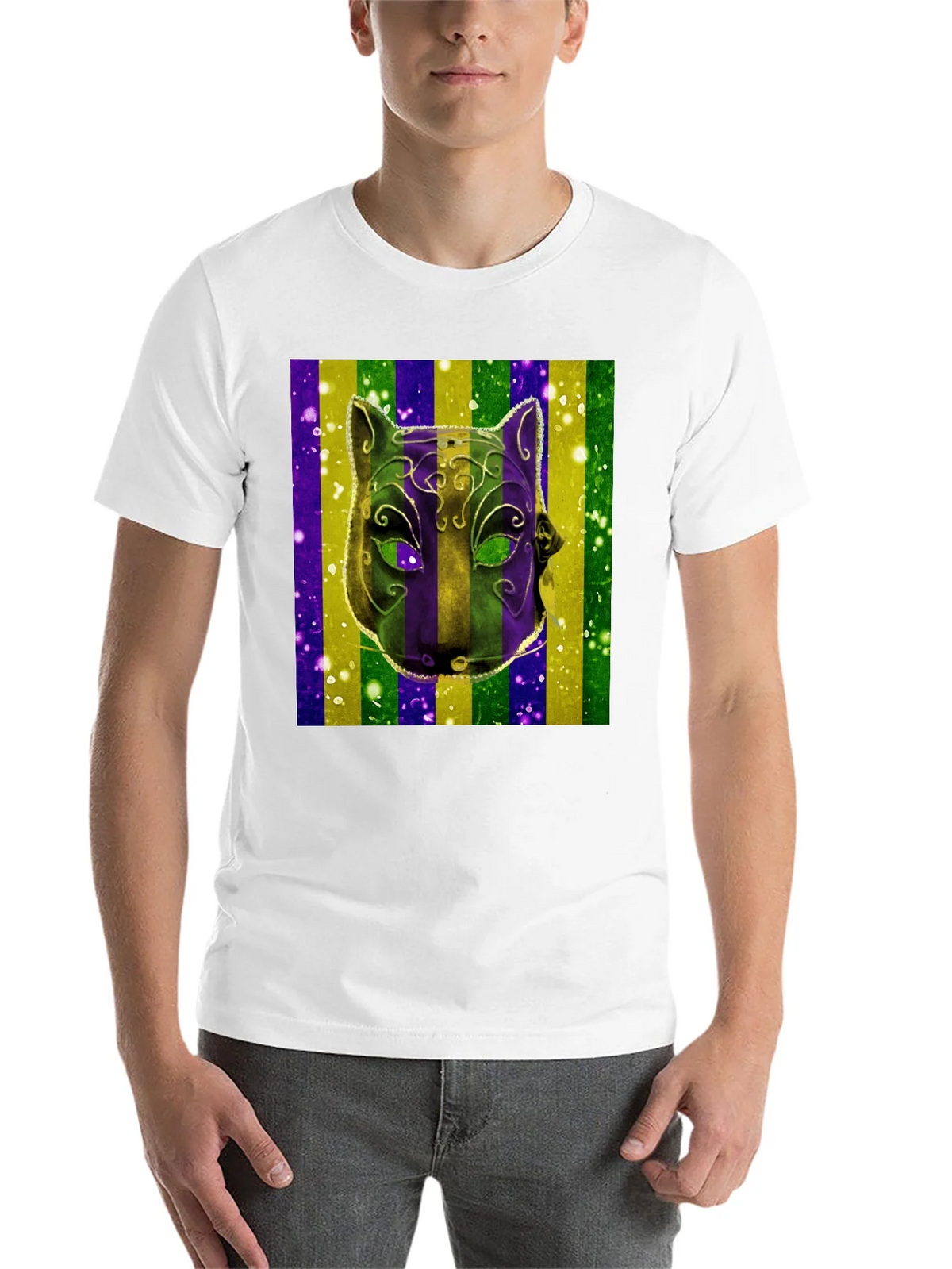 Mardi Gras Mask Graphic Tee product image 10