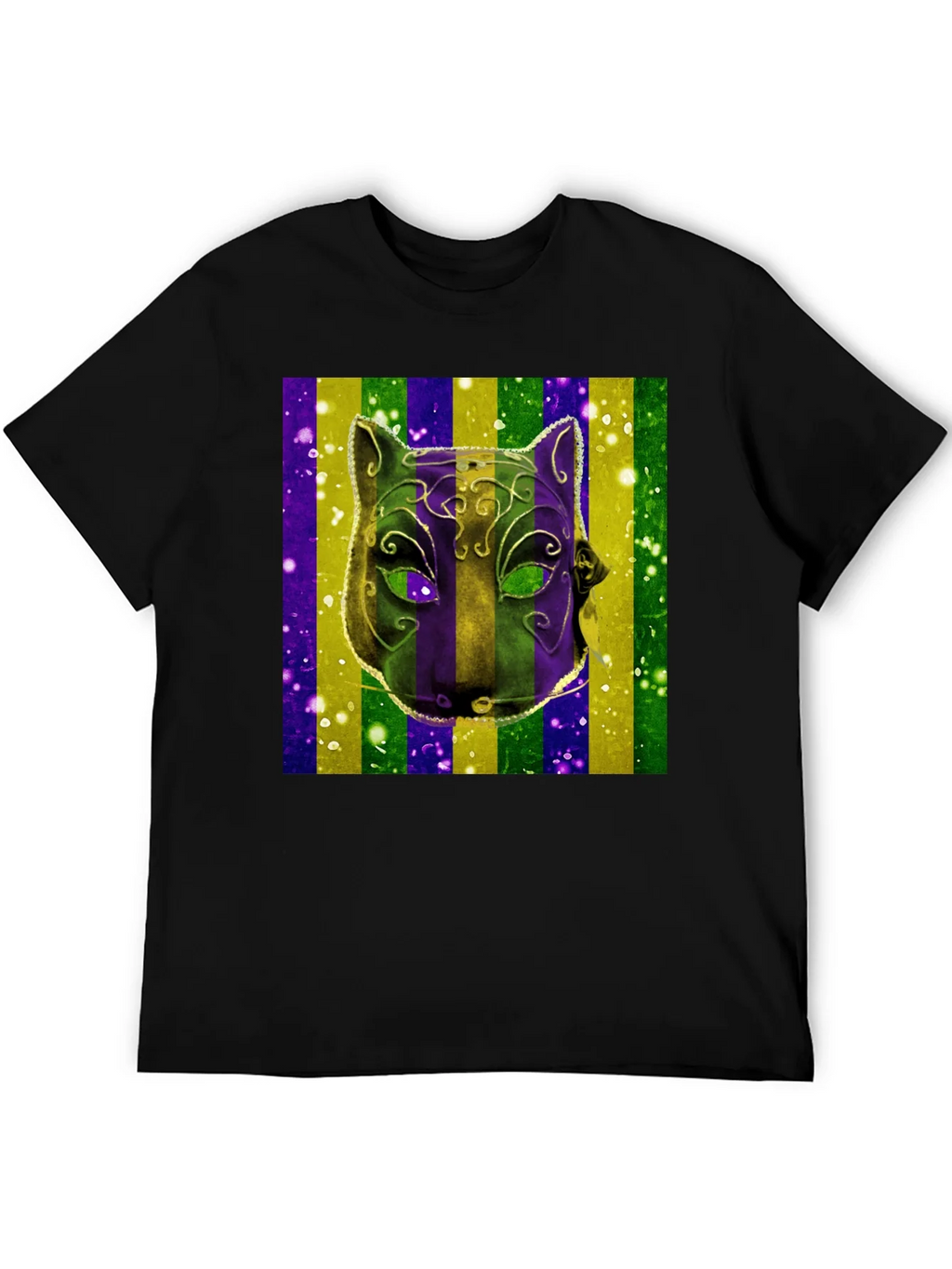 Mardi Gras Mask Graphic Tee product image 5
