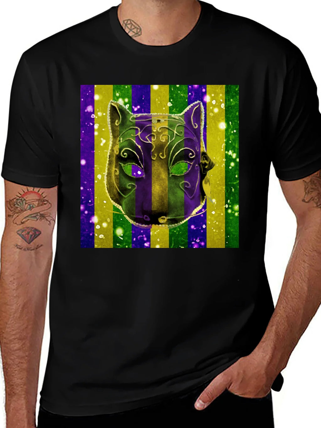 Mardi Gras Mask Graphic Tee product image 1