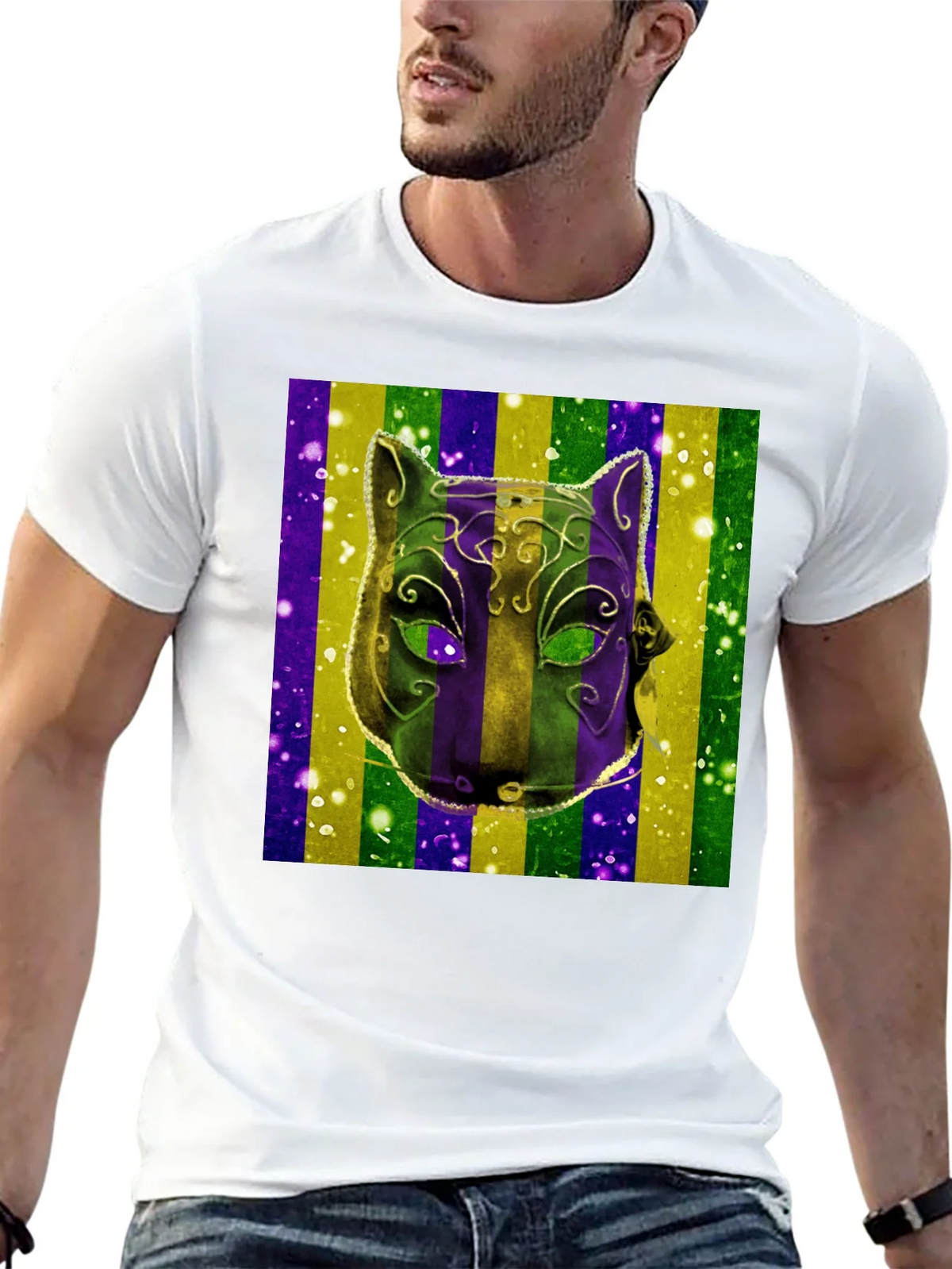 Mardi Gras Mask Graphic Tee product image 12