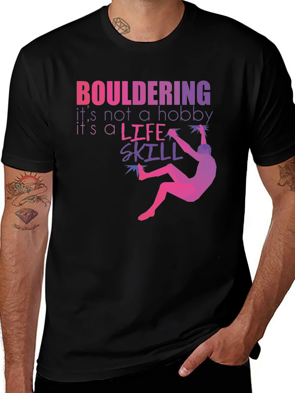 Bouldering Life Skill Graphic Tee product image 1