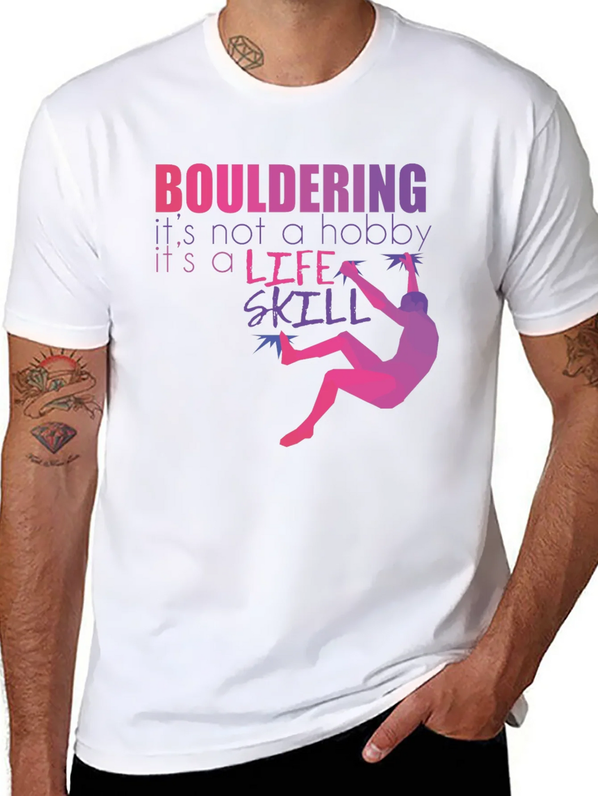 Bouldering Life Skill Graphic Tee product image 7