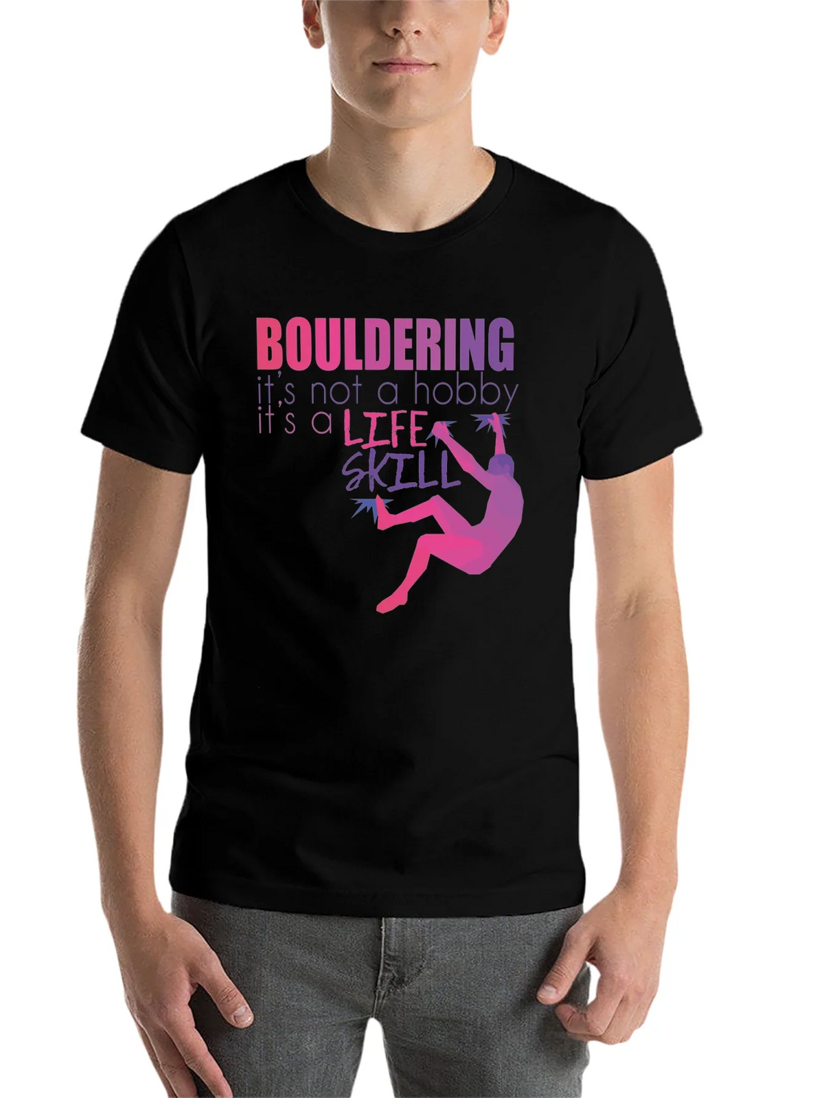 Bouldering Life Skill Graphic Tee product image 4