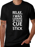 Relax Cue Stick T-Shirt - Novelty Billiards Tee product image 1