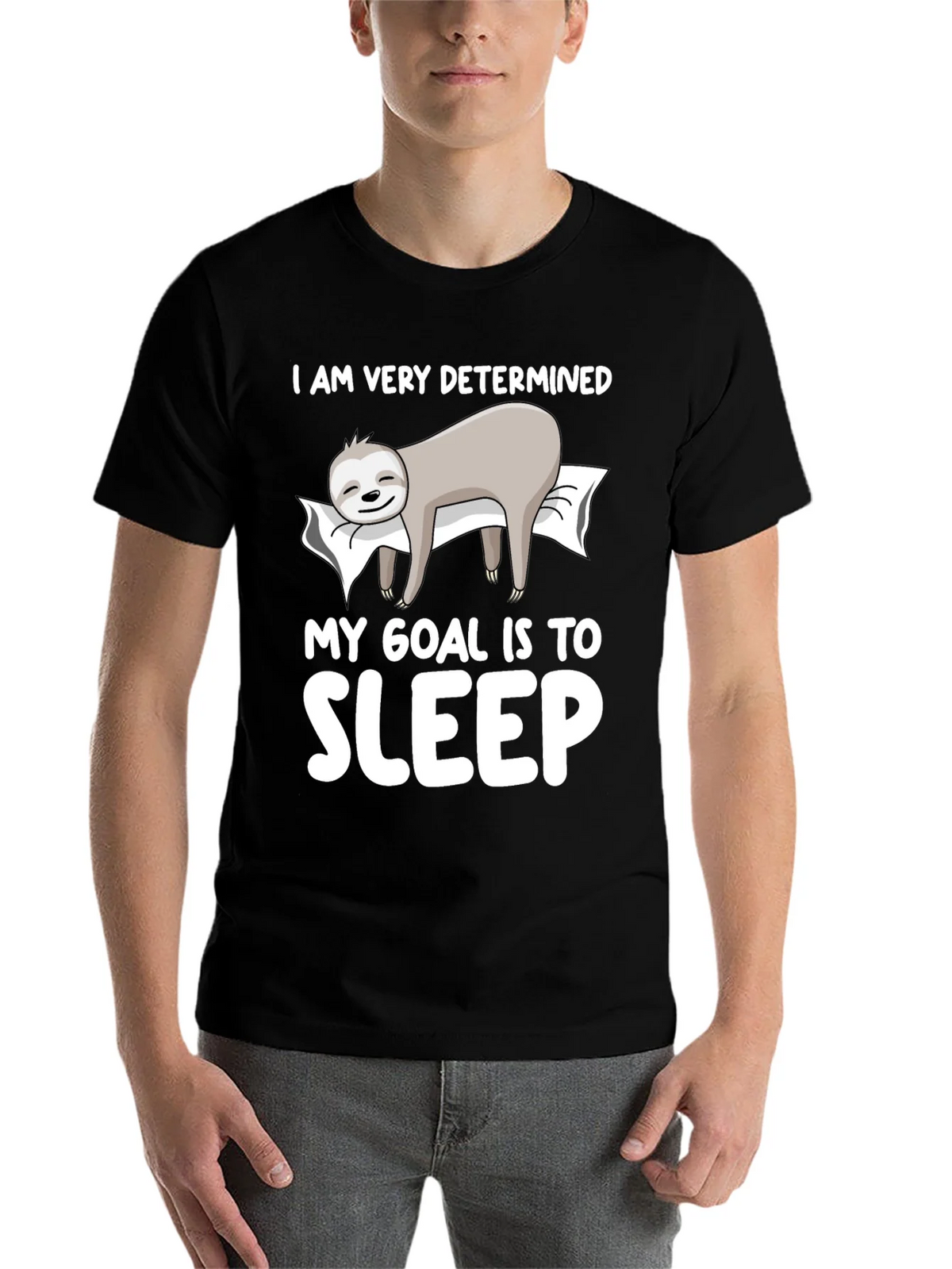 Determined to Sleep Sloth Graphic Tee