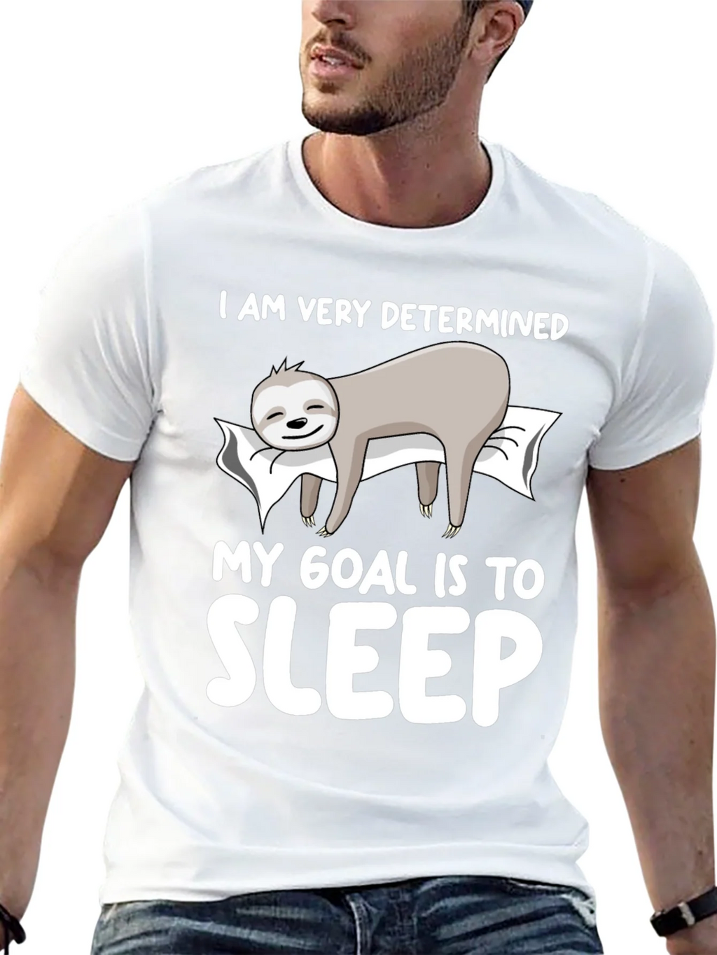 Determined to Sleep Sloth Graphic Tee