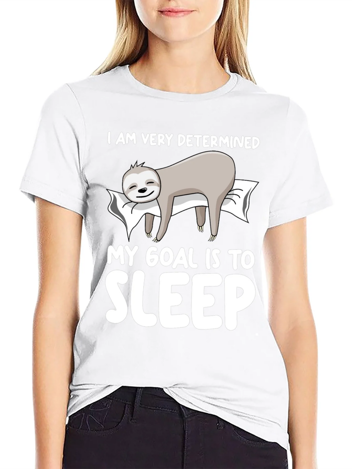 Determined to Sleep Sloth Graphic Tee